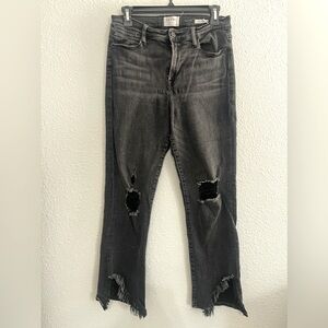 FRAME Denim Le High Straight Wash Black Jeans Size 32.